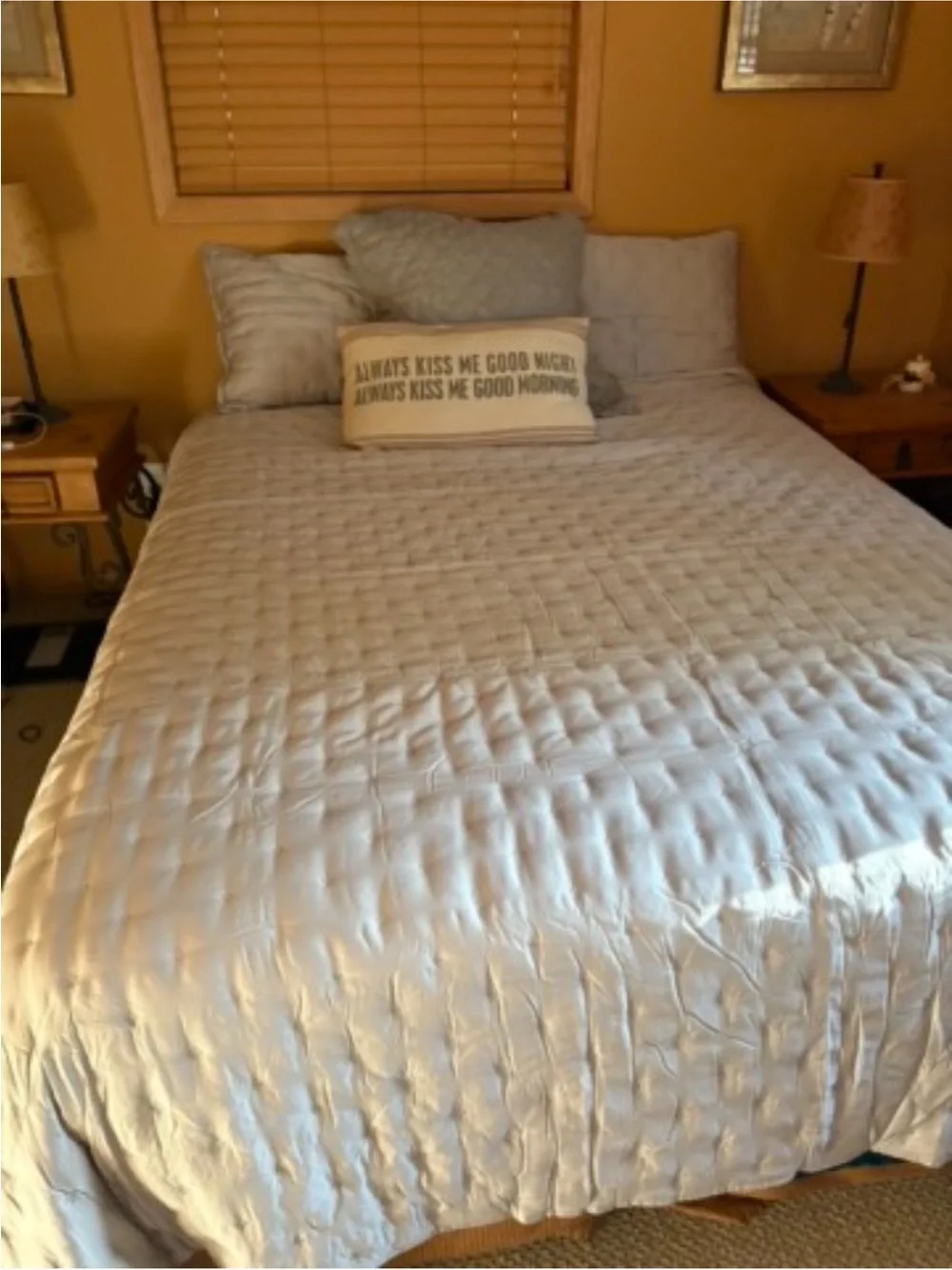 Quince Queen  Gray Quilted Bedspread Set - Neutral Home Bedding